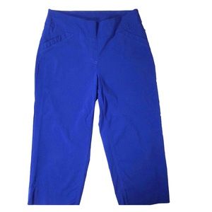 Westbound Woman Blue Stretch Capri Pants